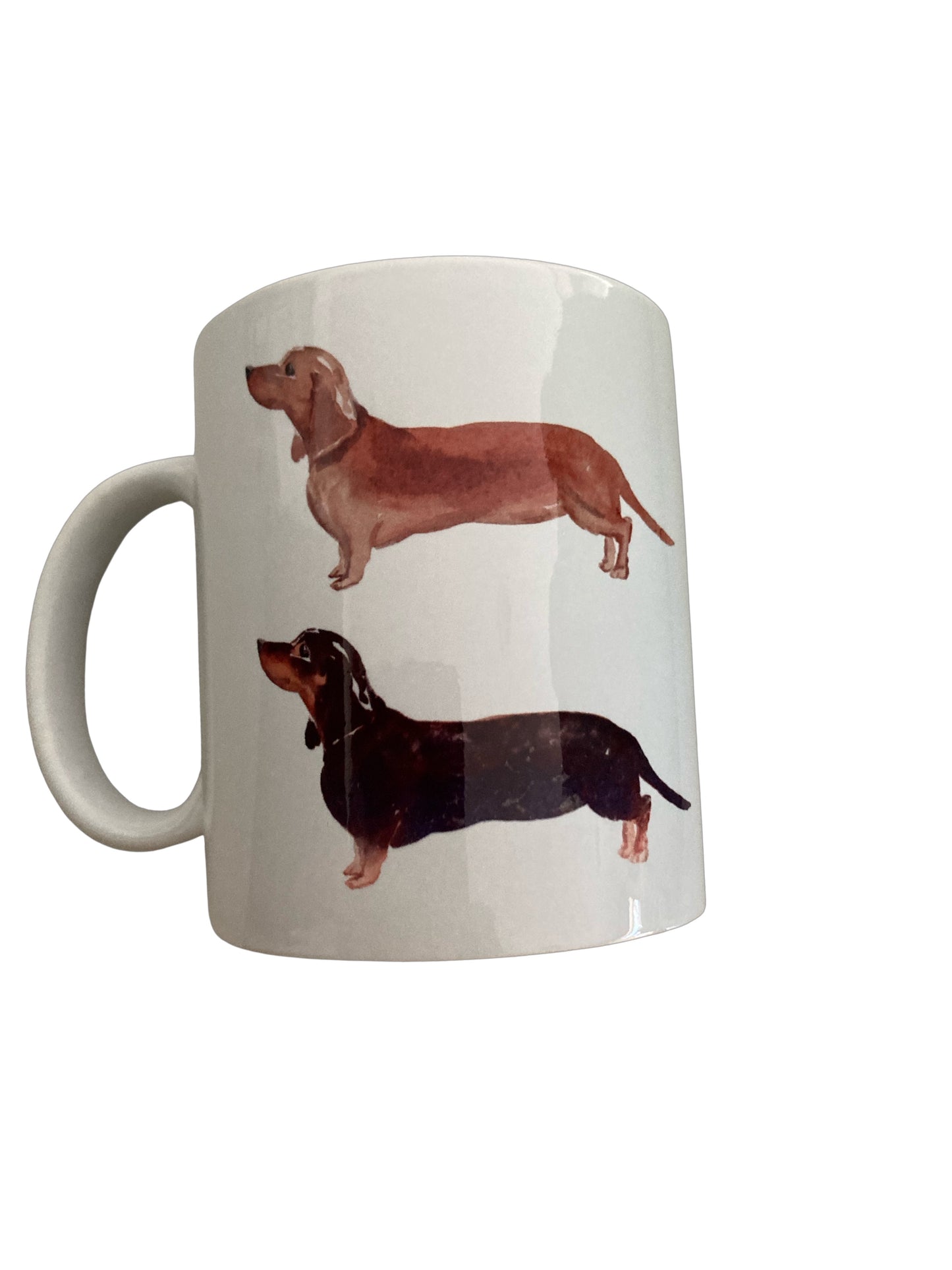 Twin Dachshund Print mug