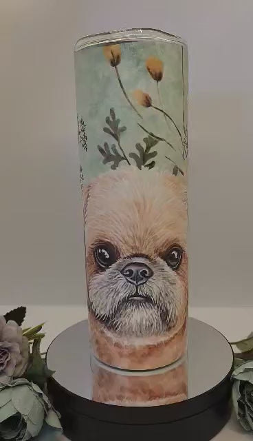 Maltese Shihtzu floral print