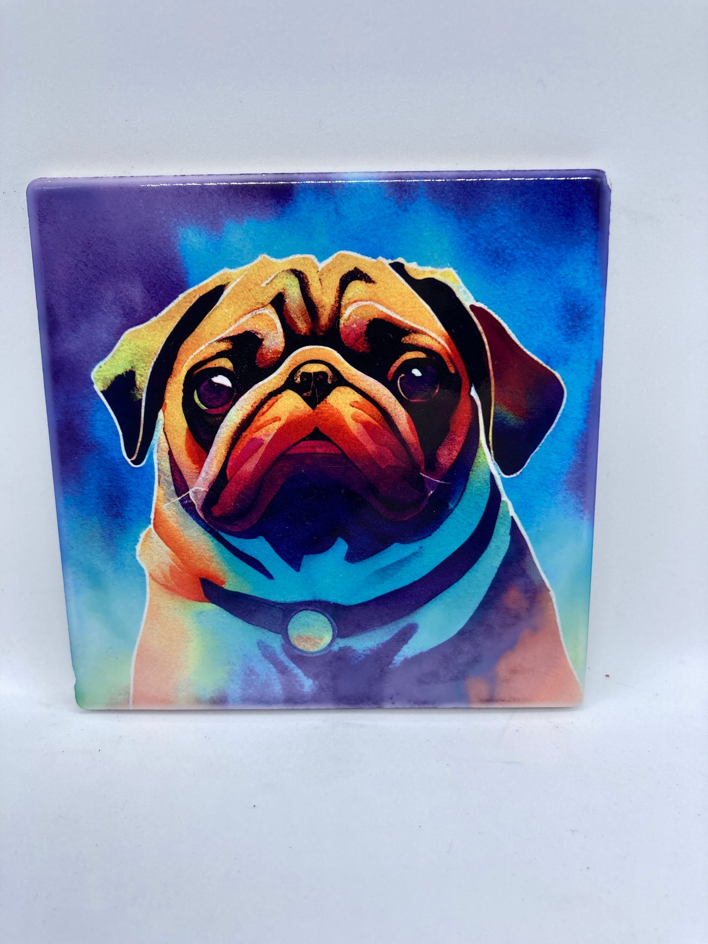 Pug Ceramic Coaster