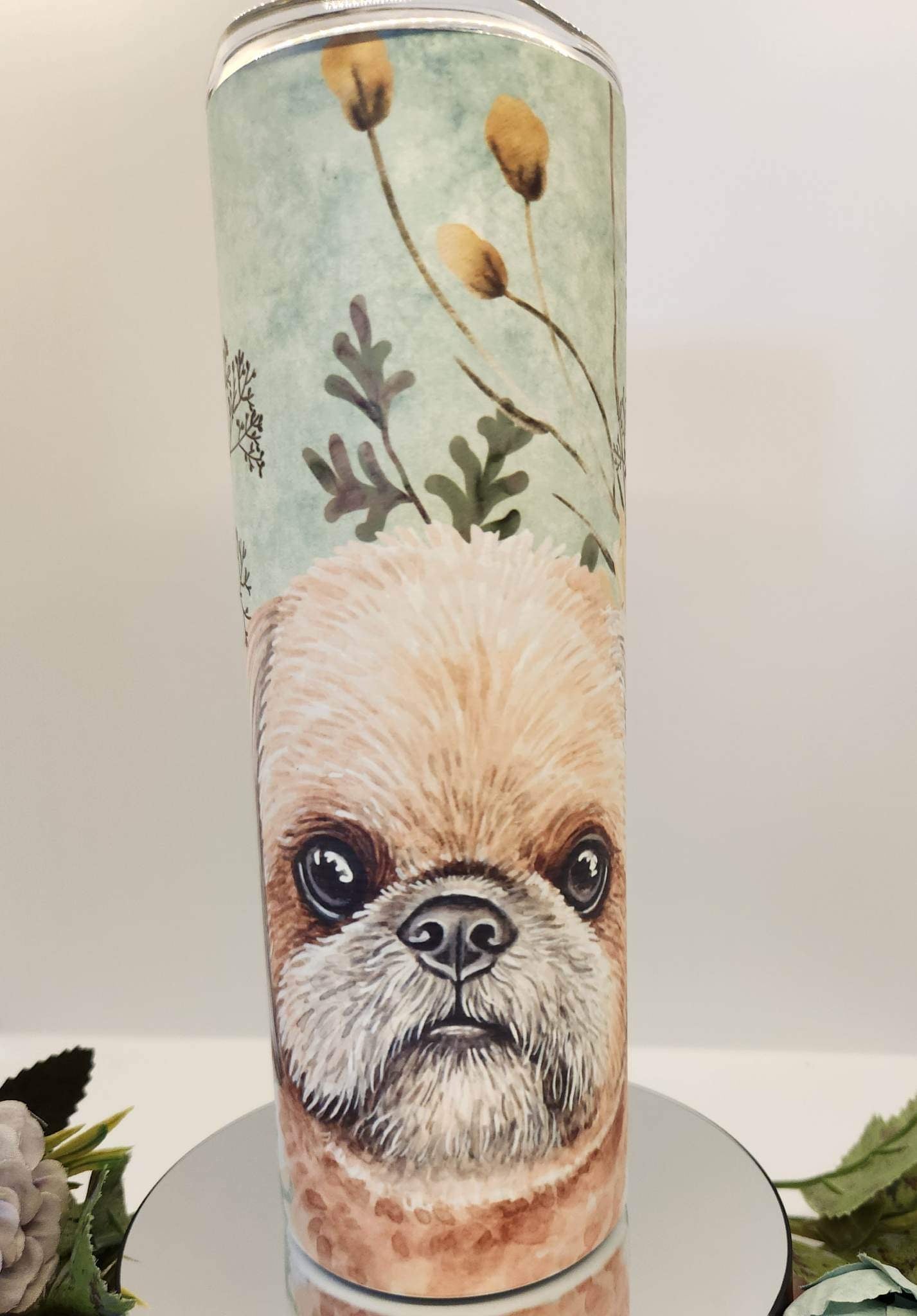 Maltese Shihtzu floral print