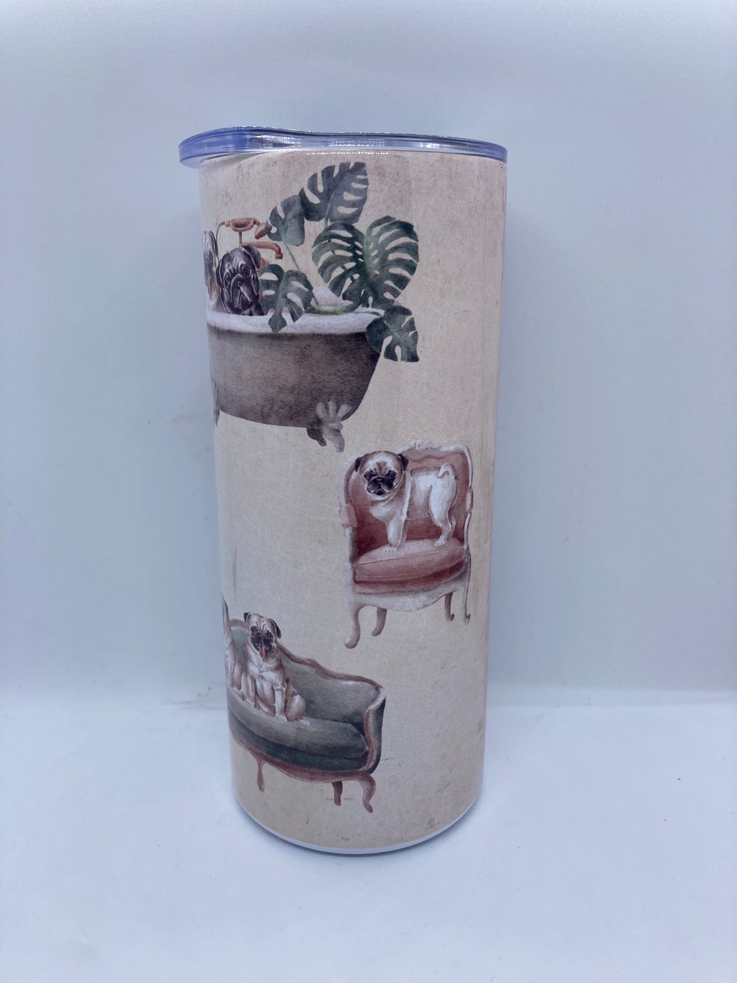 Pug Vintage Style Tumbler