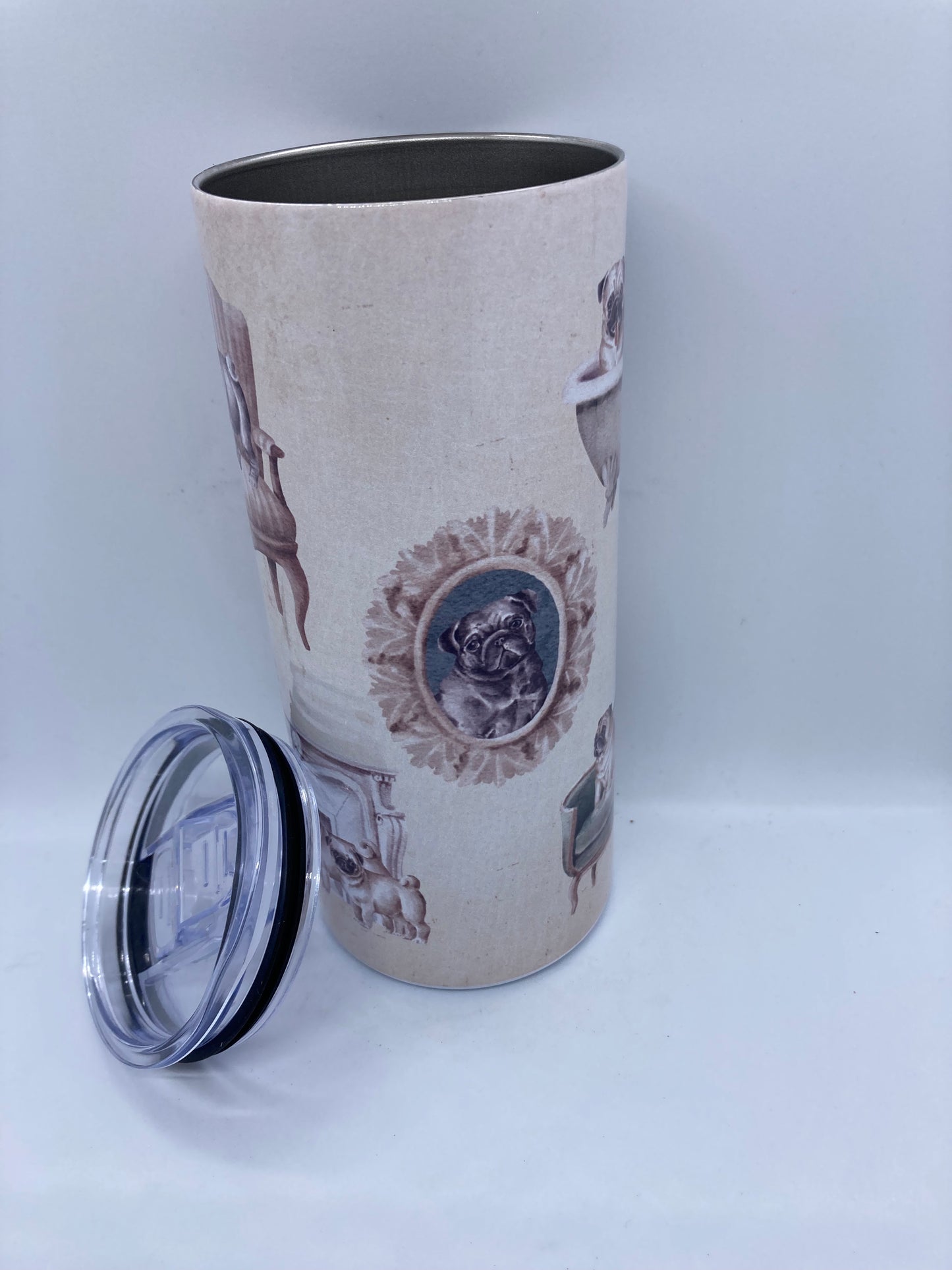 Pug Vintage Style Tumbler