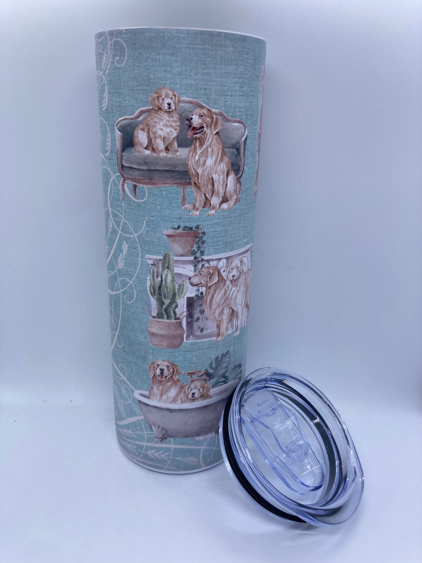 Golden Retriever Vintage Tumbler