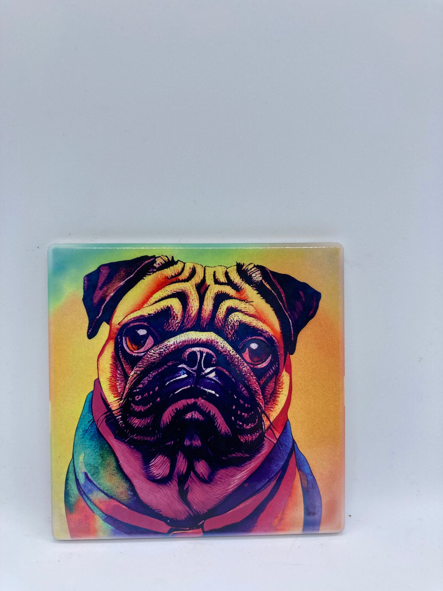 Pug Ceramic Coaster