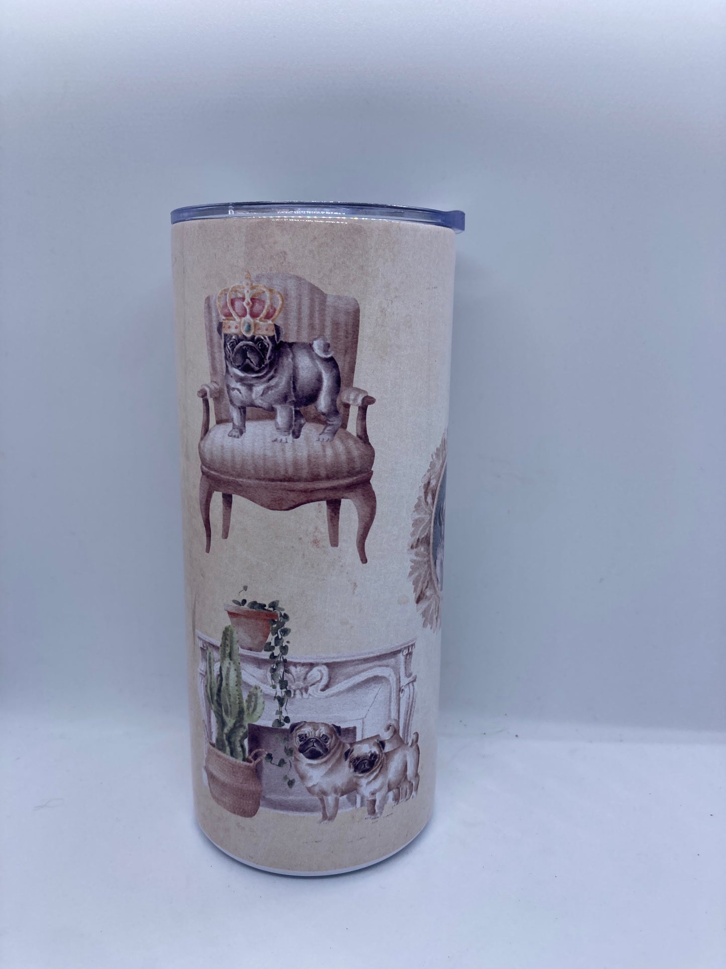 Pug Vintage Style Tumbler